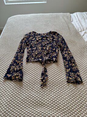 Flynn Skye Free People open back bell sleeve top